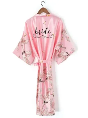 A| Personalized Printed Bride & Bridesmaid Robes