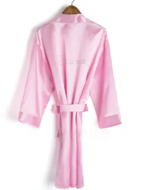 A| Personalized Rhinestone Bridesmaid & Bridal Robes