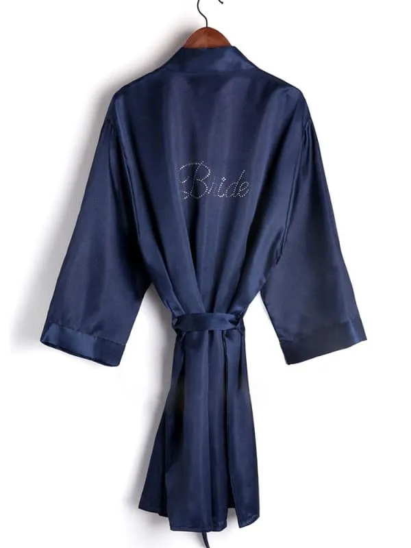 A| Personalized Rhinestone Bridesmaid & Bridal Robes