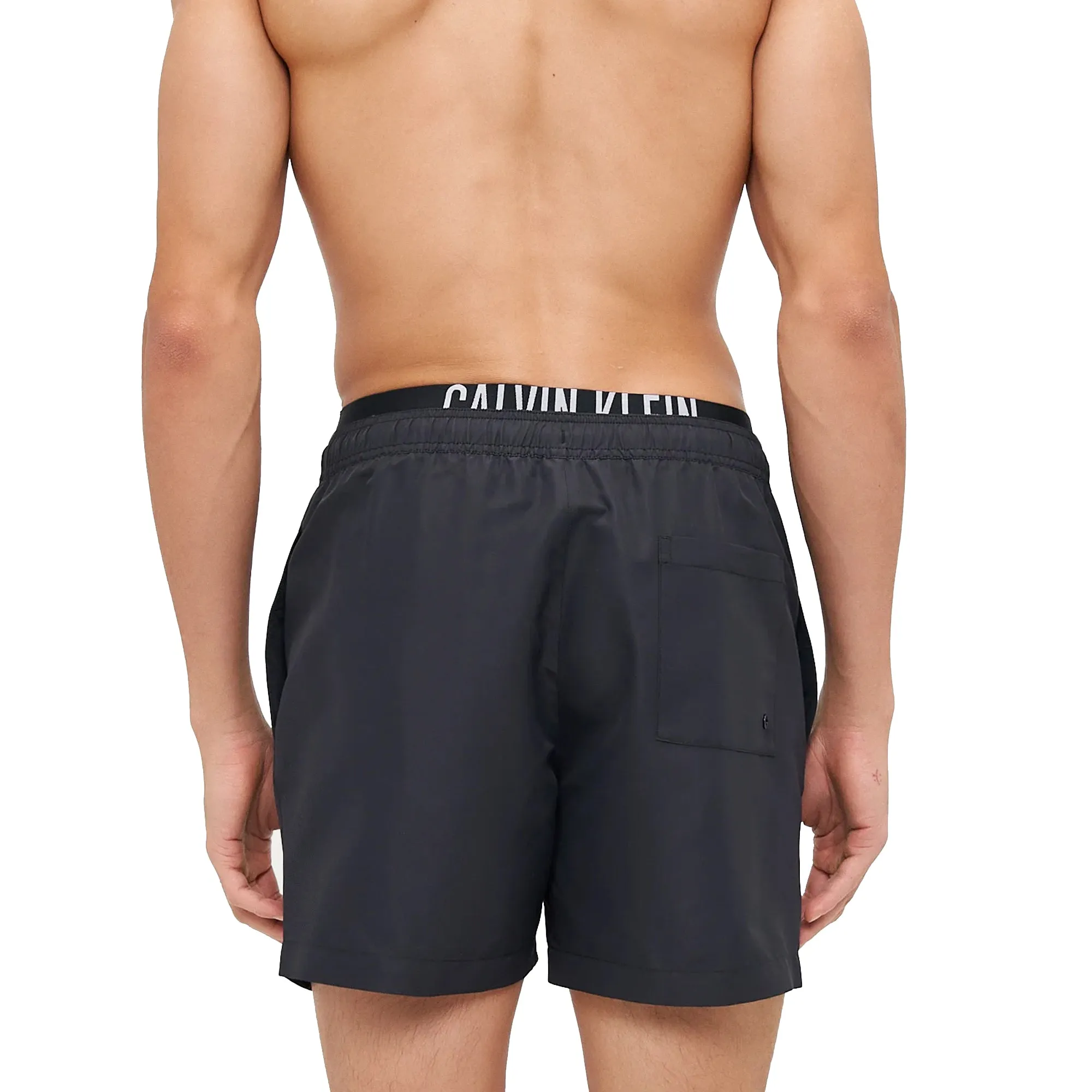 Calvin Klein Double Waistband Swim Shorts Black