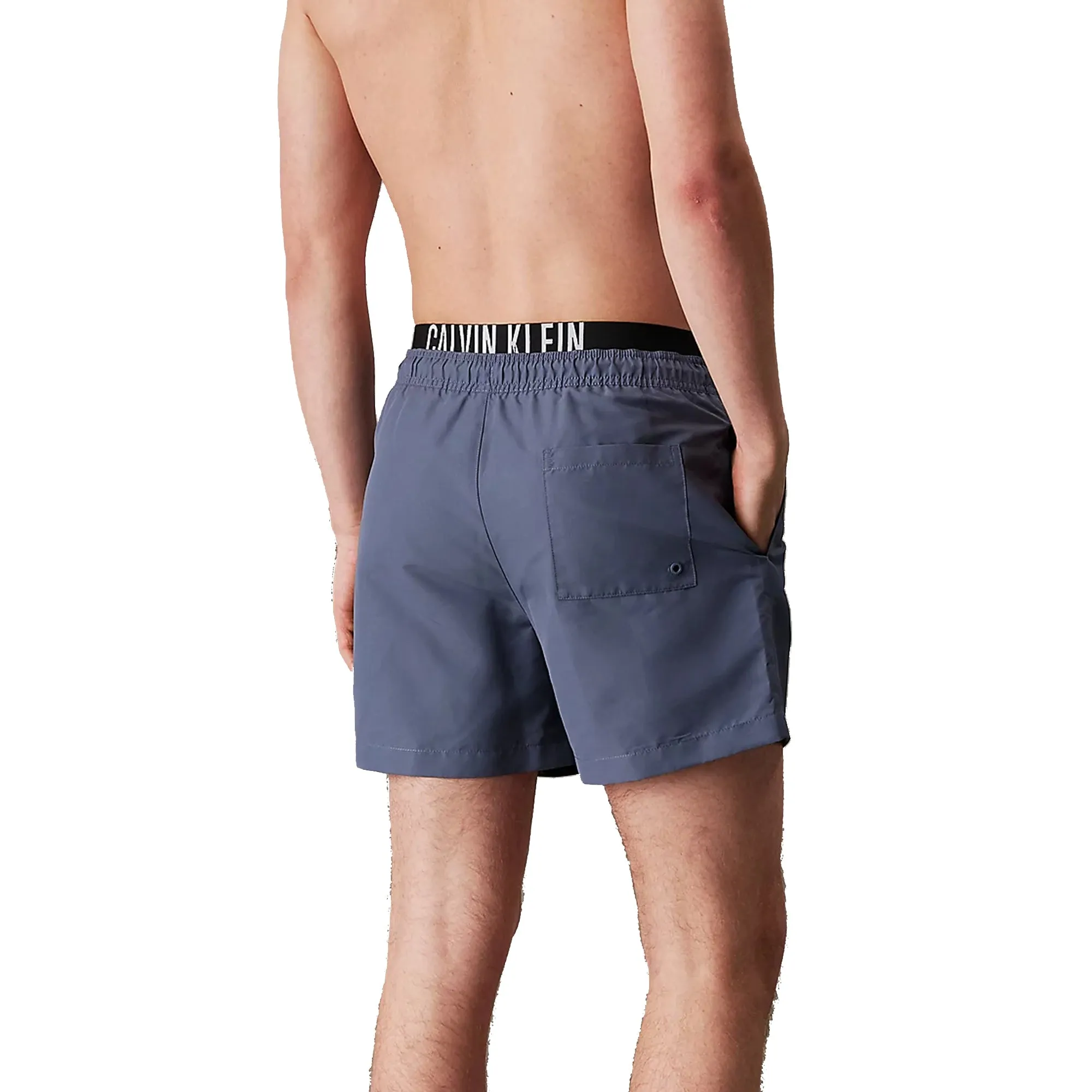 Calvin Klein Double Waistband Swim Shorts Grisaille