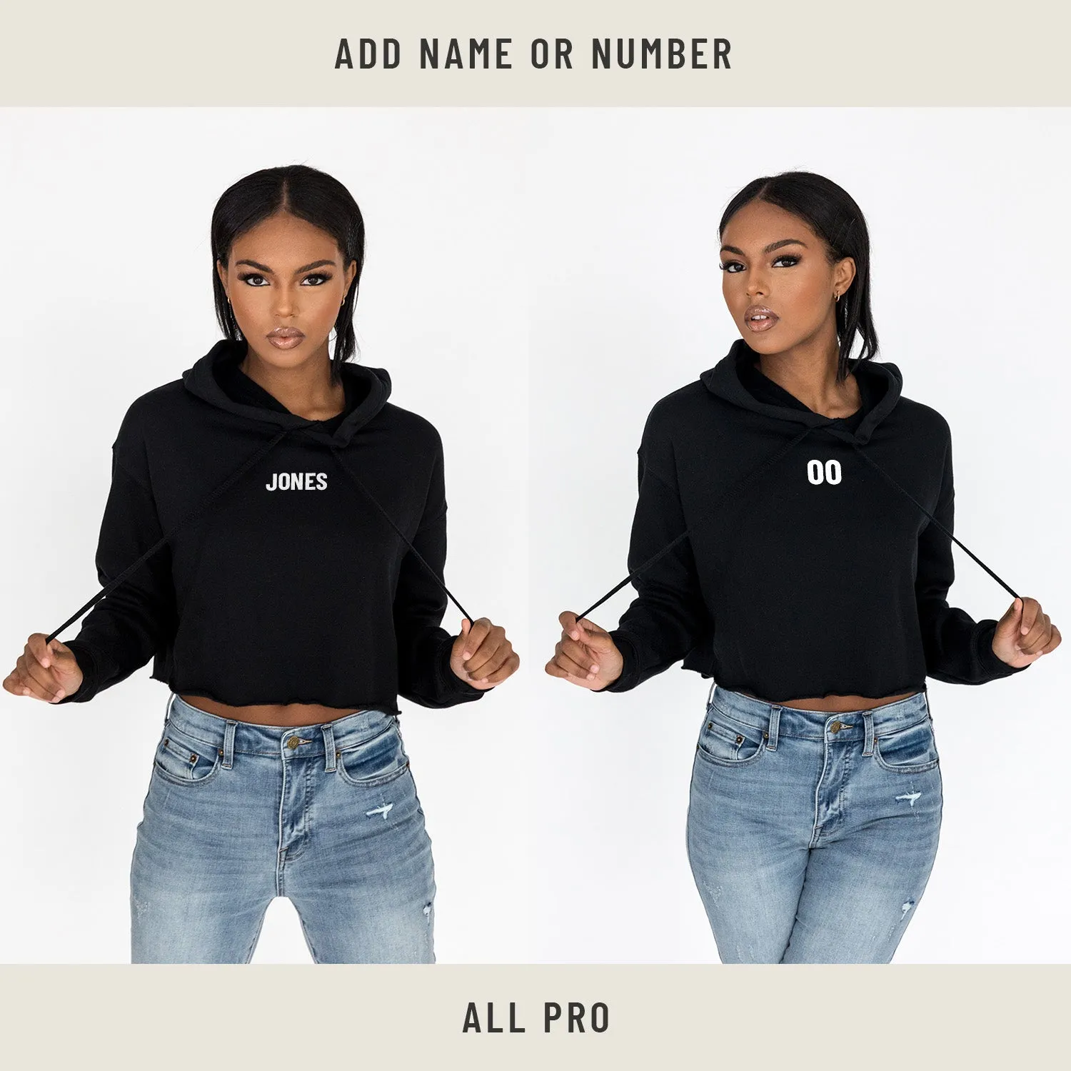 Crop Hoodie in Black