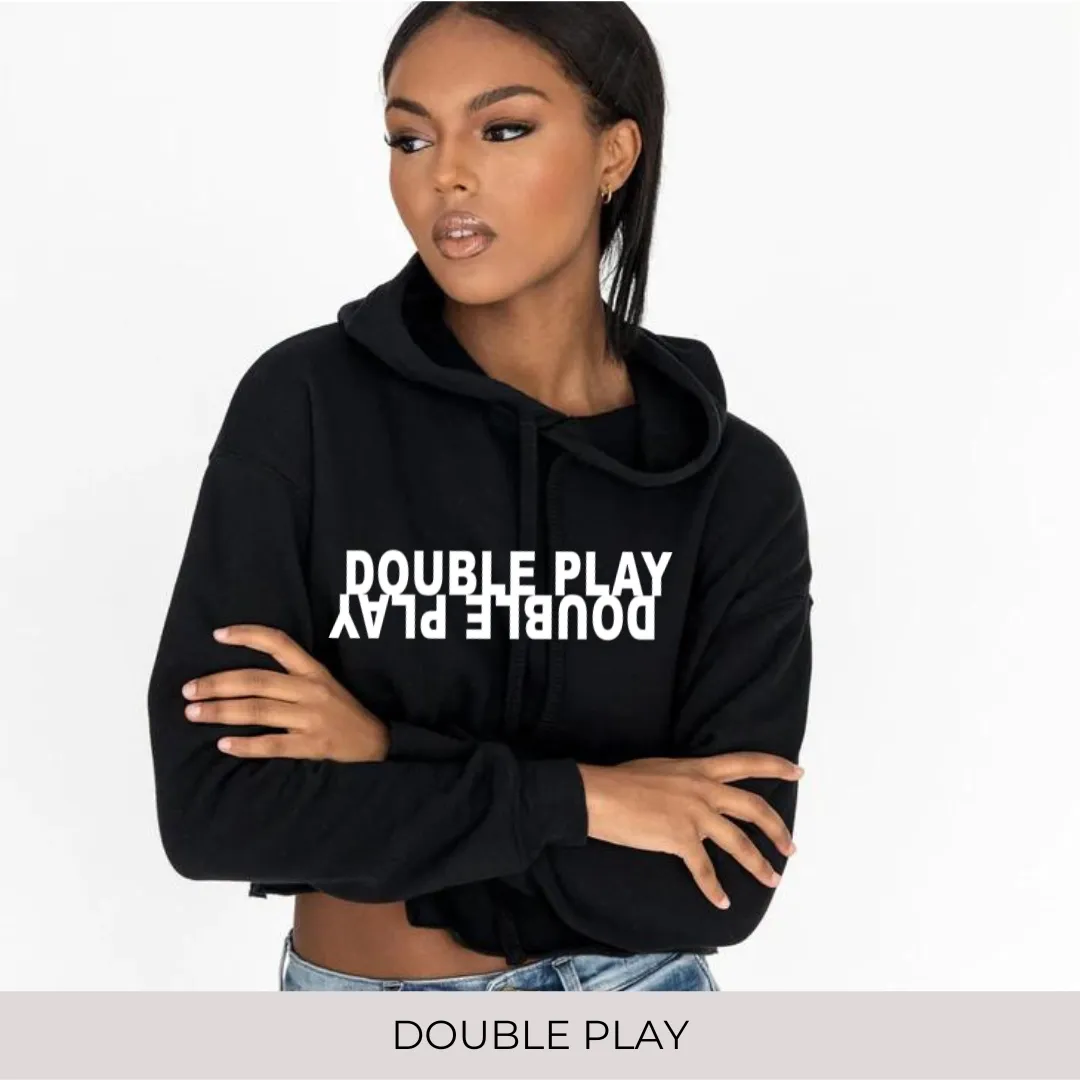 Crop Hoodie in Black