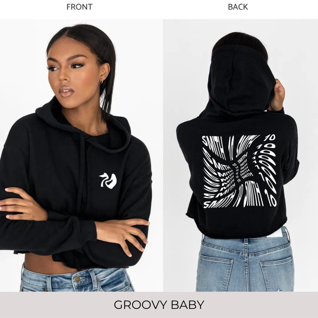 Crop Hoodie in Black