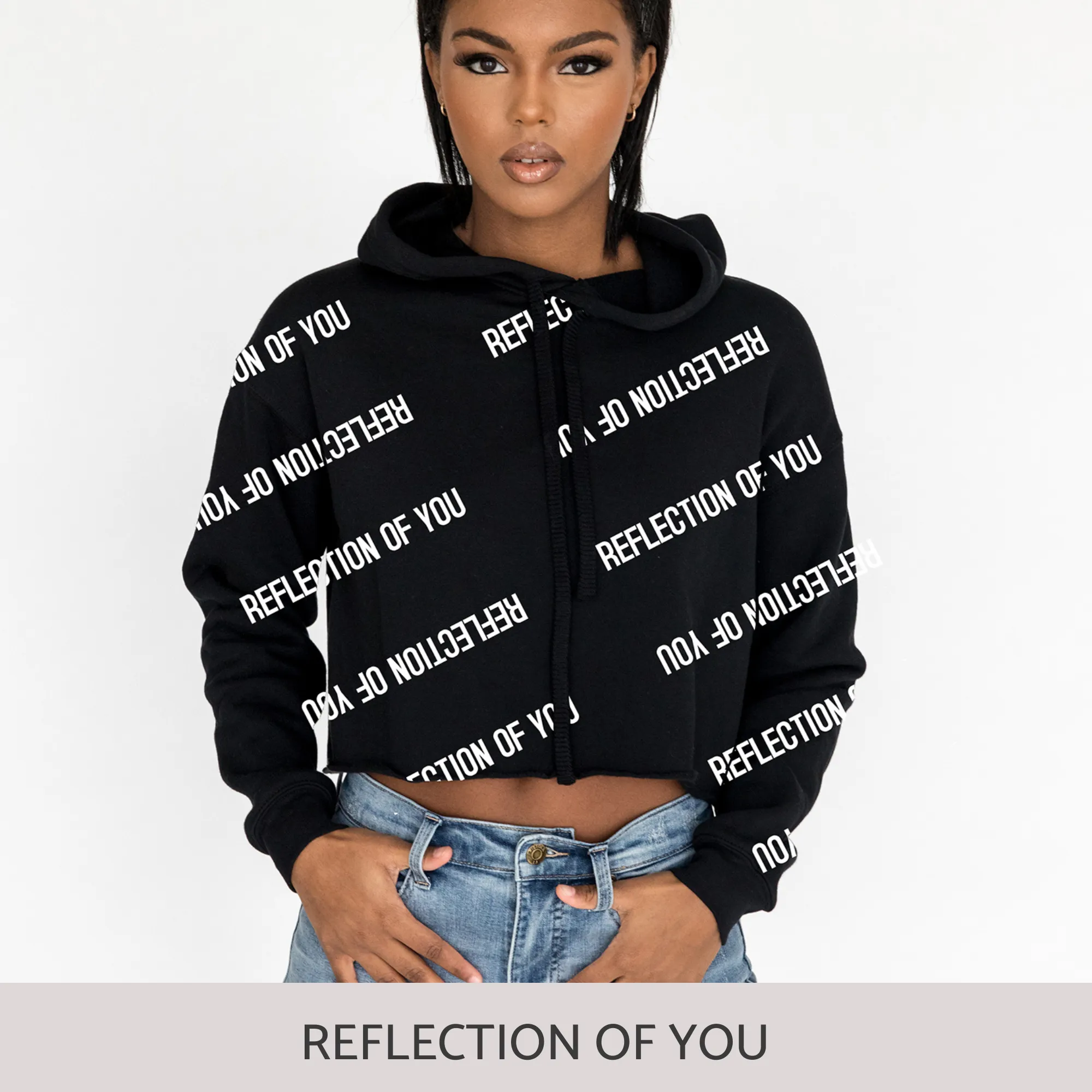 Crop Hoodie in Black