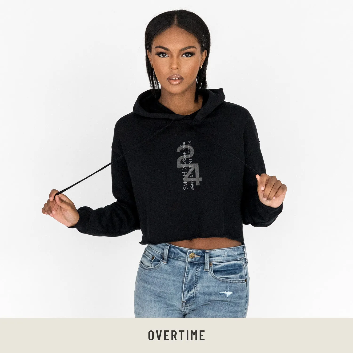 Crop Hoodie in Black