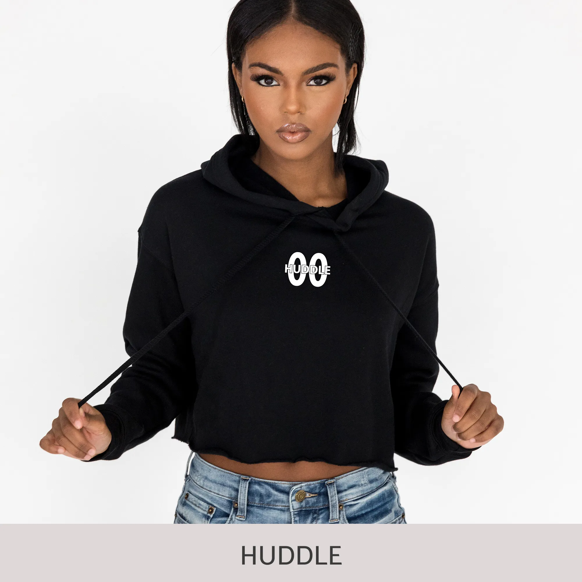 Crop Hoodie in Black