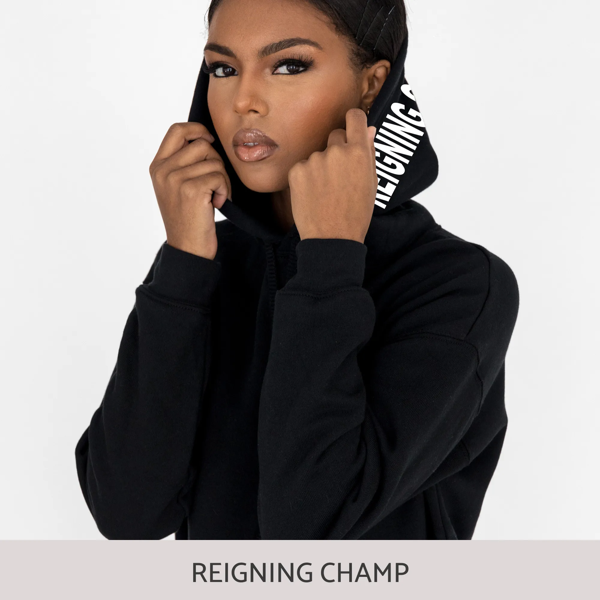 Crop Hoodie in Black