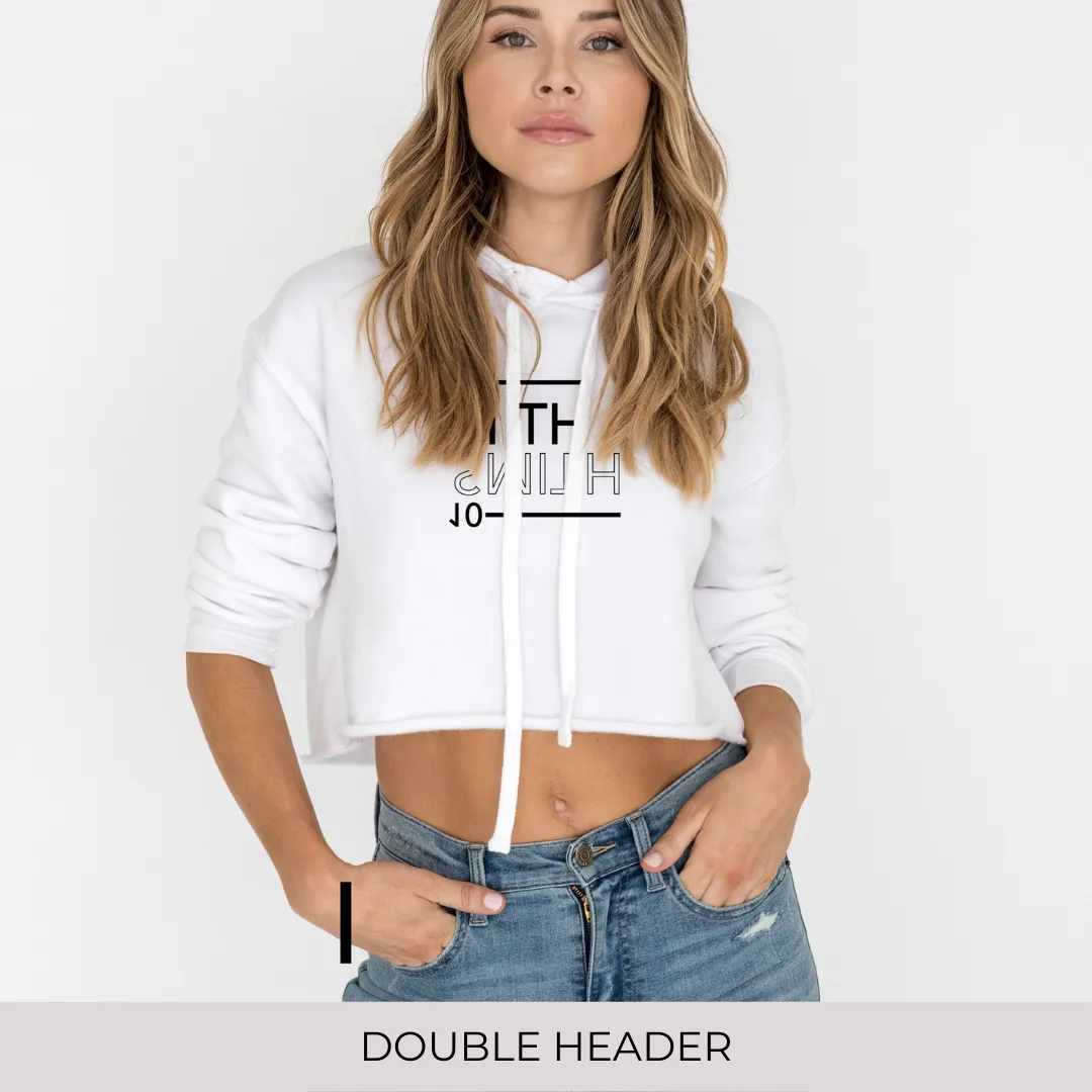 Crop Hoodie in White