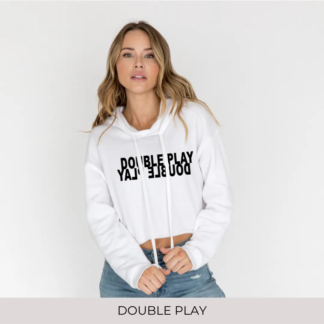 Crop Hoodie in White