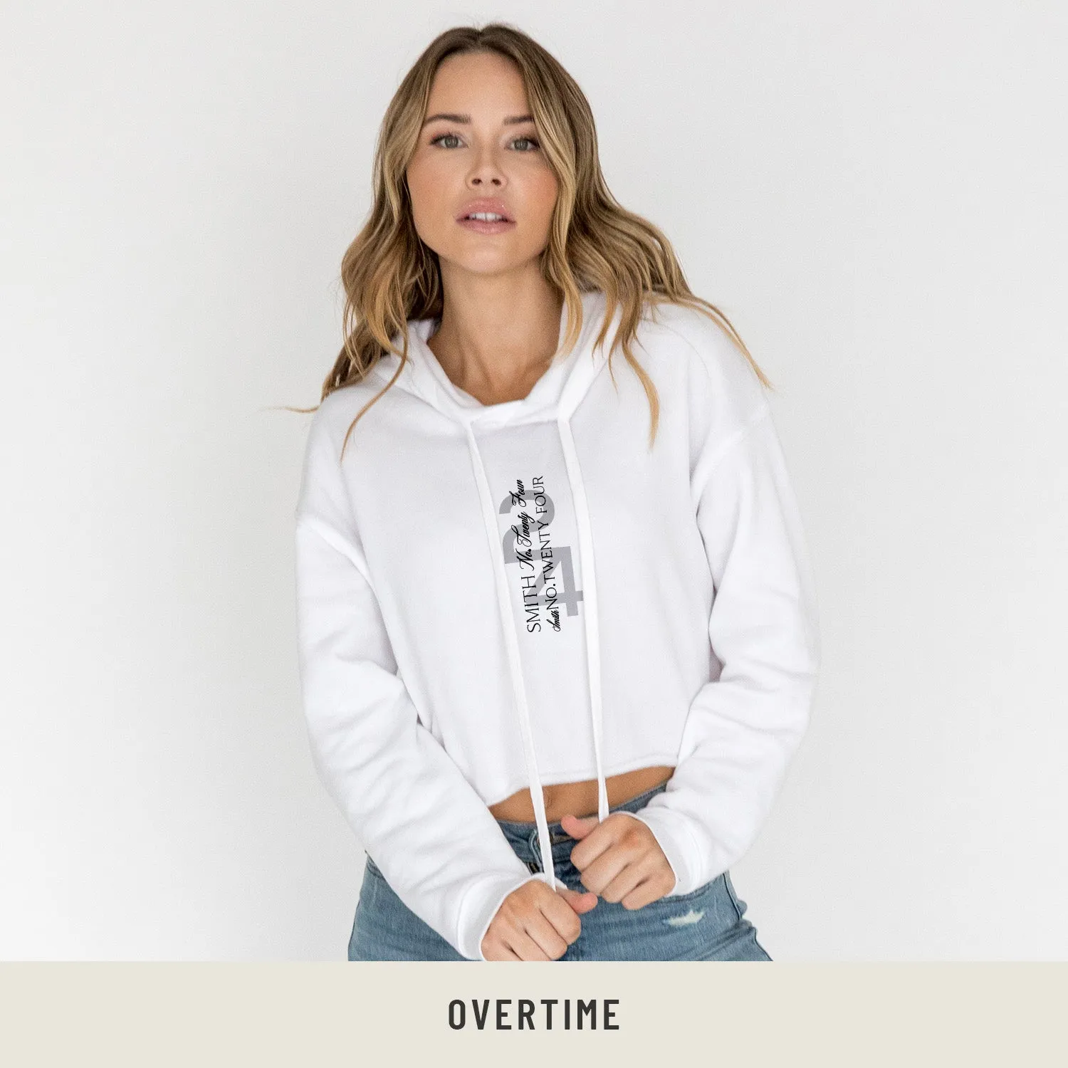 Crop Hoodie in White