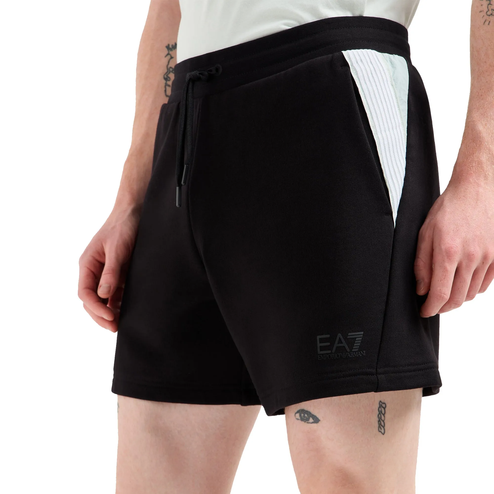 EA7 Emporio Armani Visibility 7 Lines Jersey Shorts Black