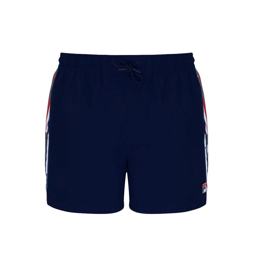 Fila Harold Stripe Print Panel Shorts - Fila Navy