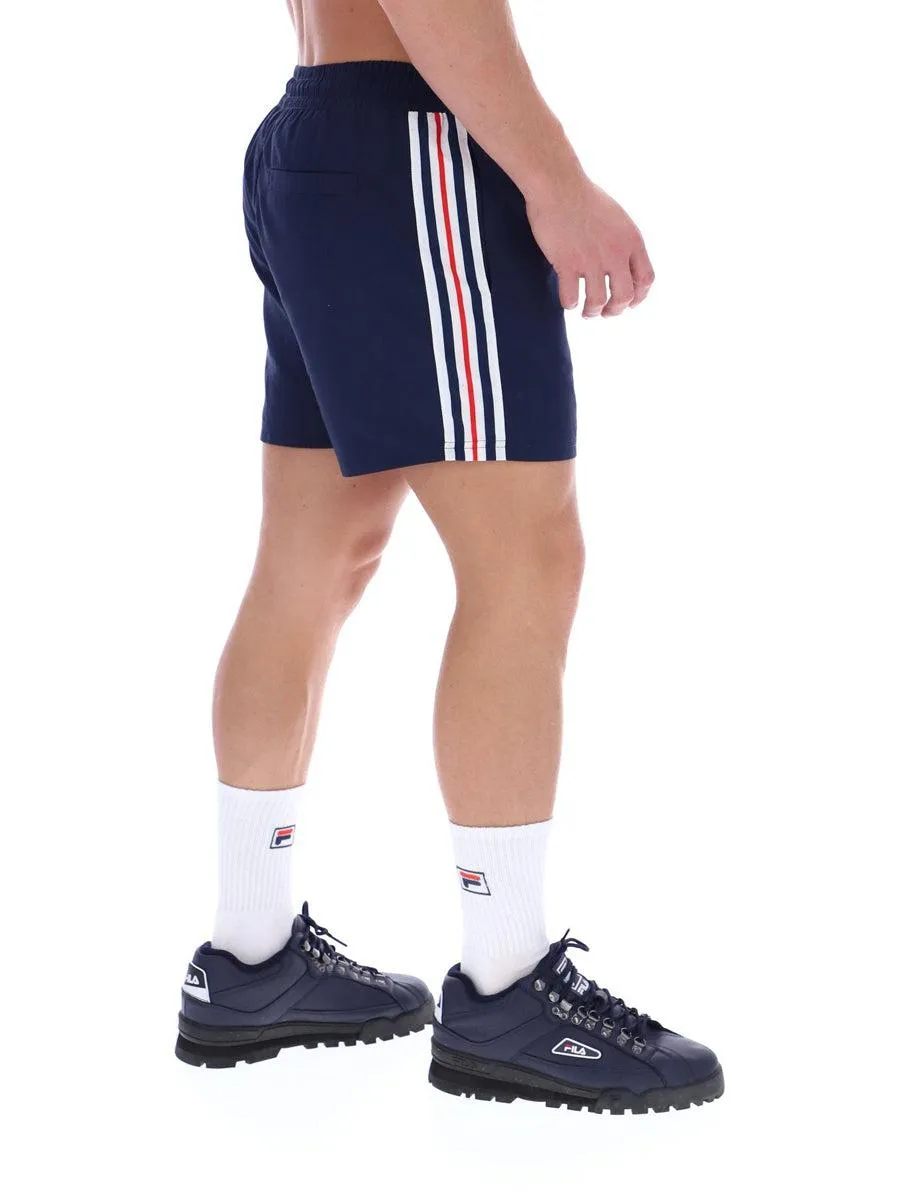 Fila Harold Stripe Print Panel Shorts - Fila Navy