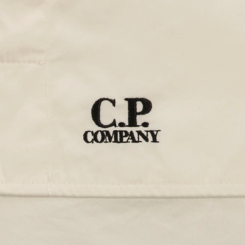 Gabardine Half Zip Hooded Overshirt