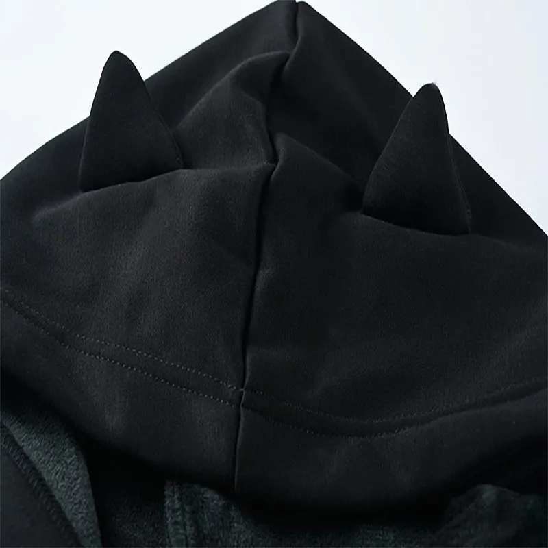 Kawaii Cat Ear Off Shoulder Crop Top Hoodie