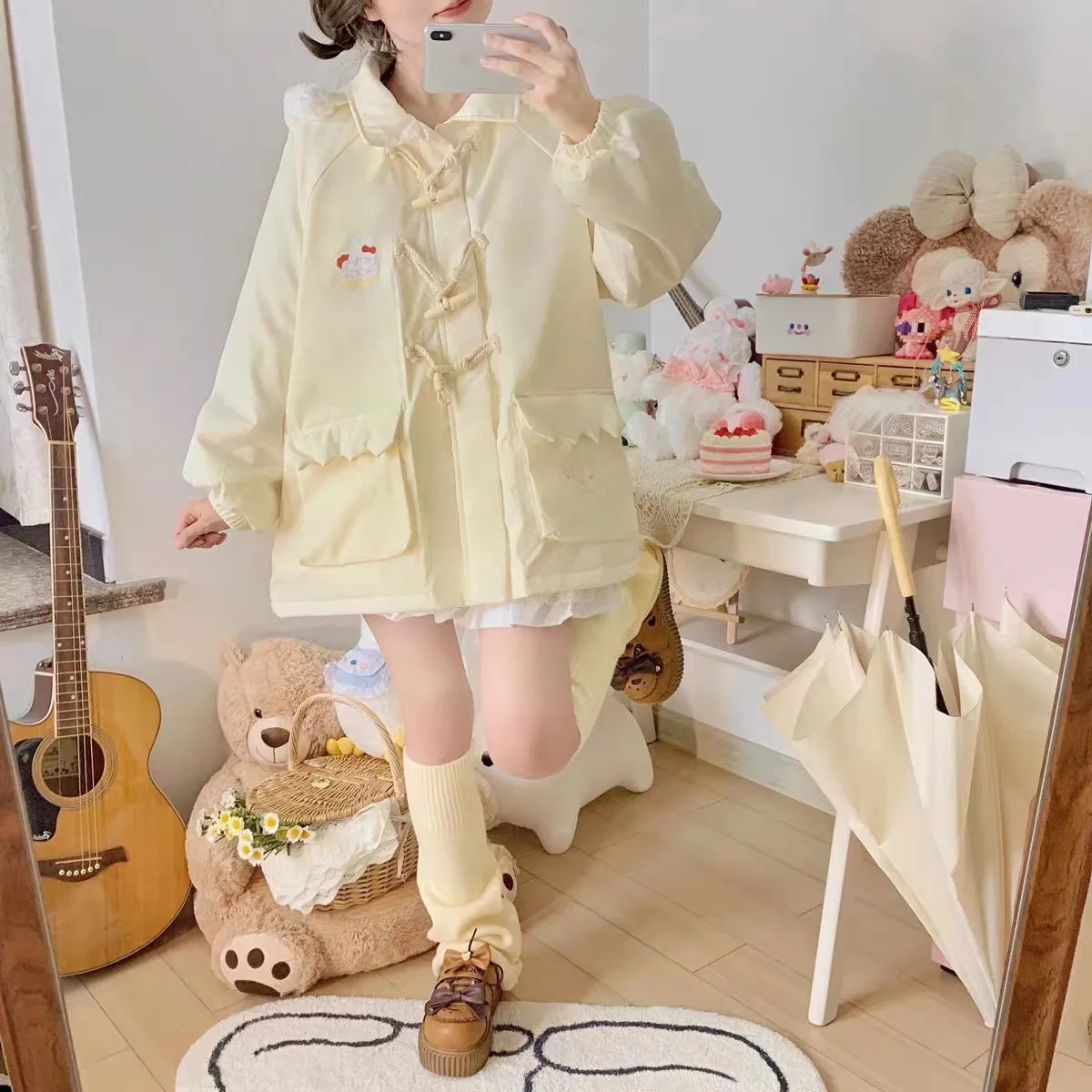 Kawaii Pink Hooded Jacket