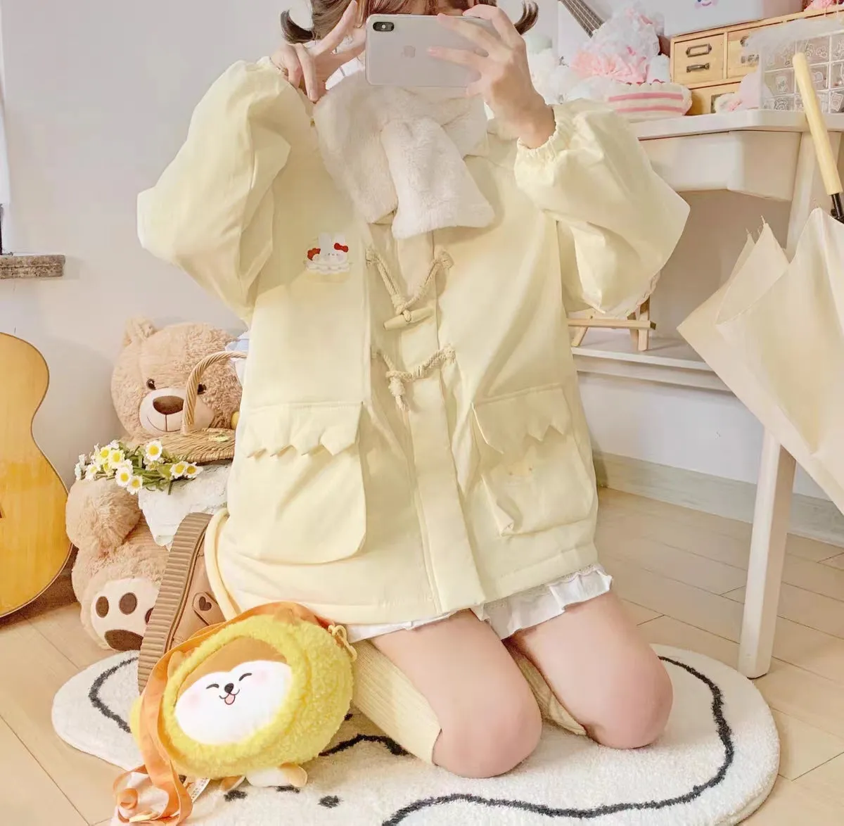Kawaii Pink Hooded Jacket