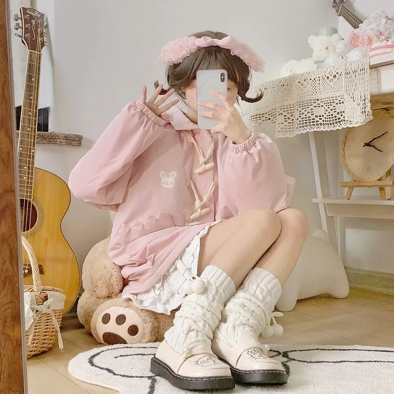 Kawaii Pink Hooded Jacket