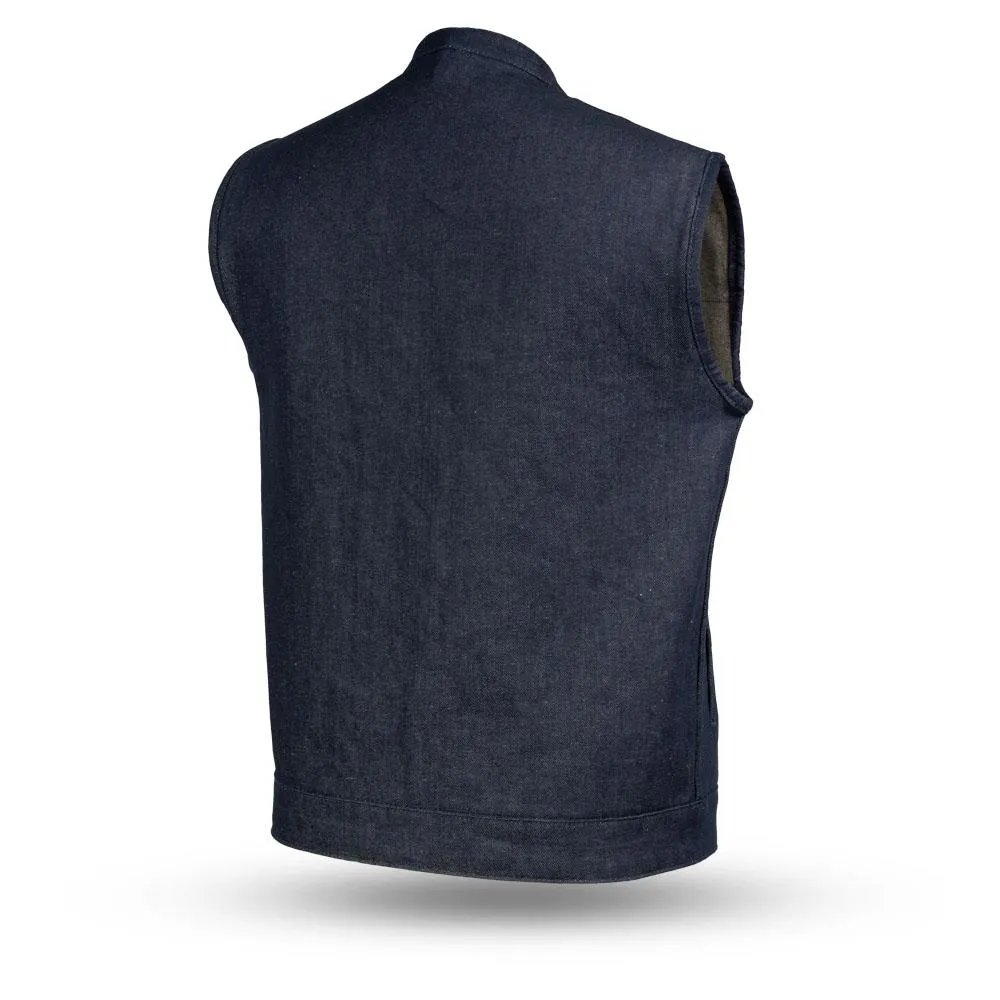 Kershaw Denim Motorcycle Vest - Blue