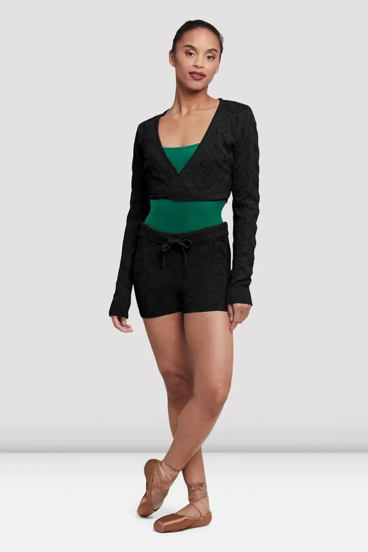 Ladies Lily Knit Black Shorts
