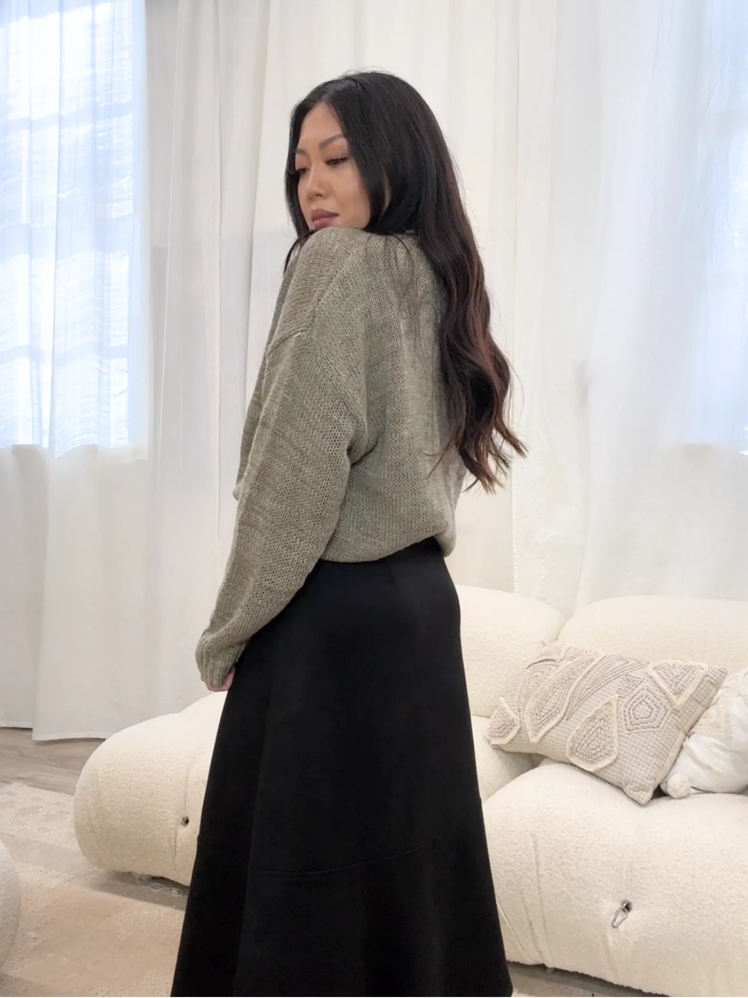 Leonie Lace-Up Sweater
