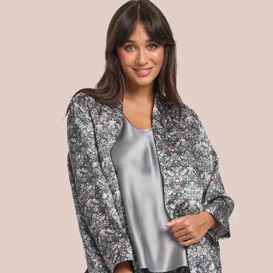 Liberty Silk Robe Strawberry Thief