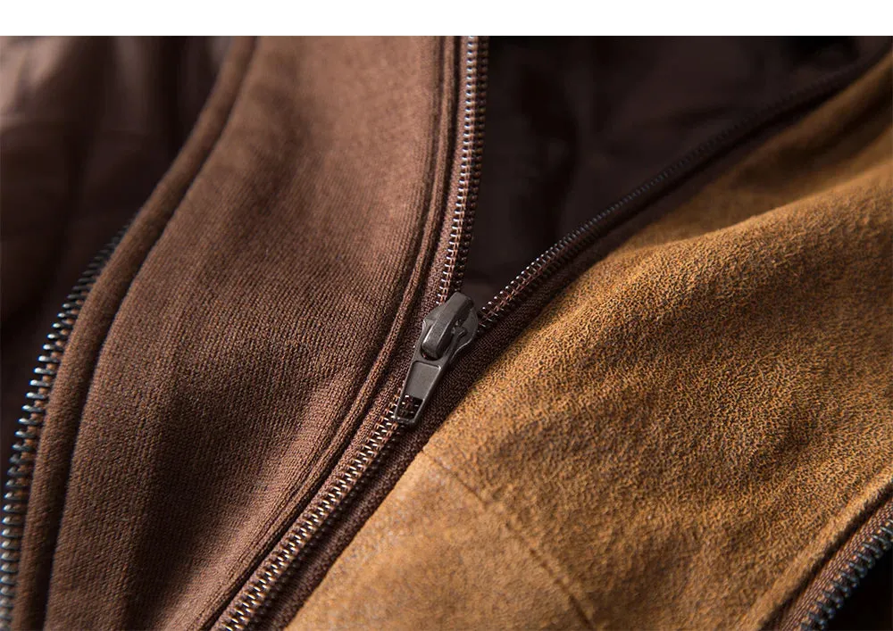 Men's Real Leather Jacket Men Motorcycle Removable Hood winter coat Men Warm Genuine Leather Jackets