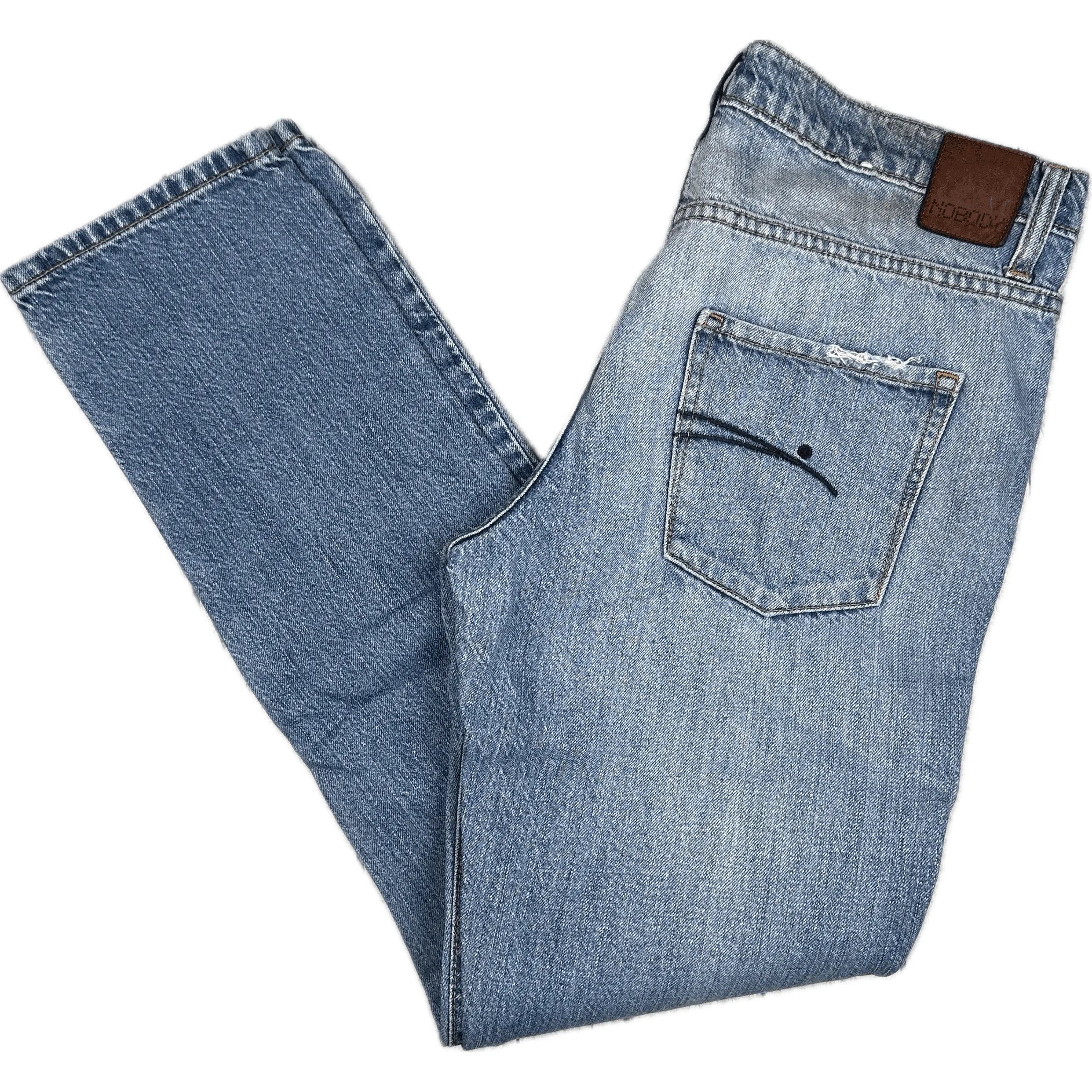 NOBODY 'Beau' Relaxed Fit Ripped Leg Jeans- Size 26