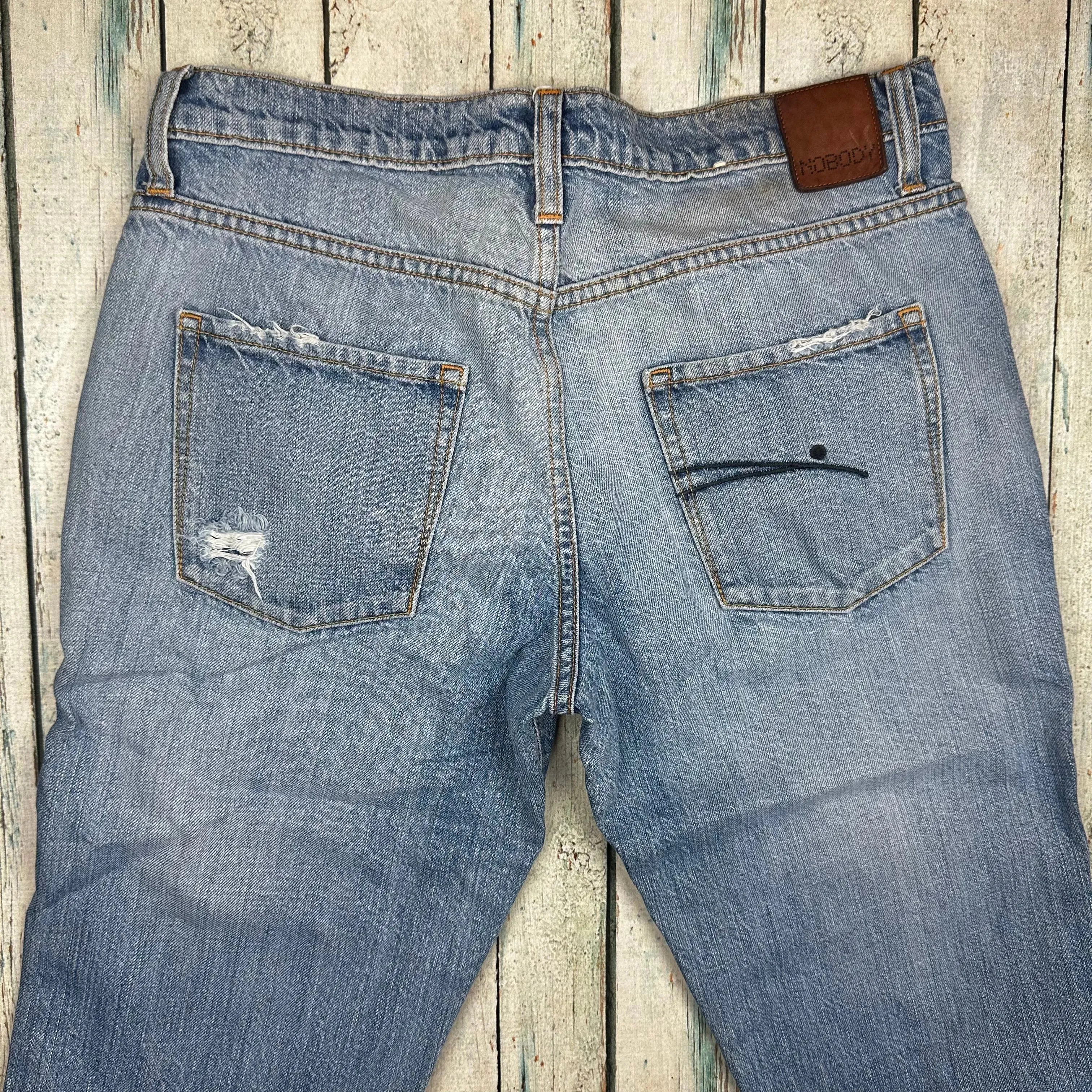 NOBODY 'Beau' Relaxed Fit Ripped Leg Jeans- Size 26