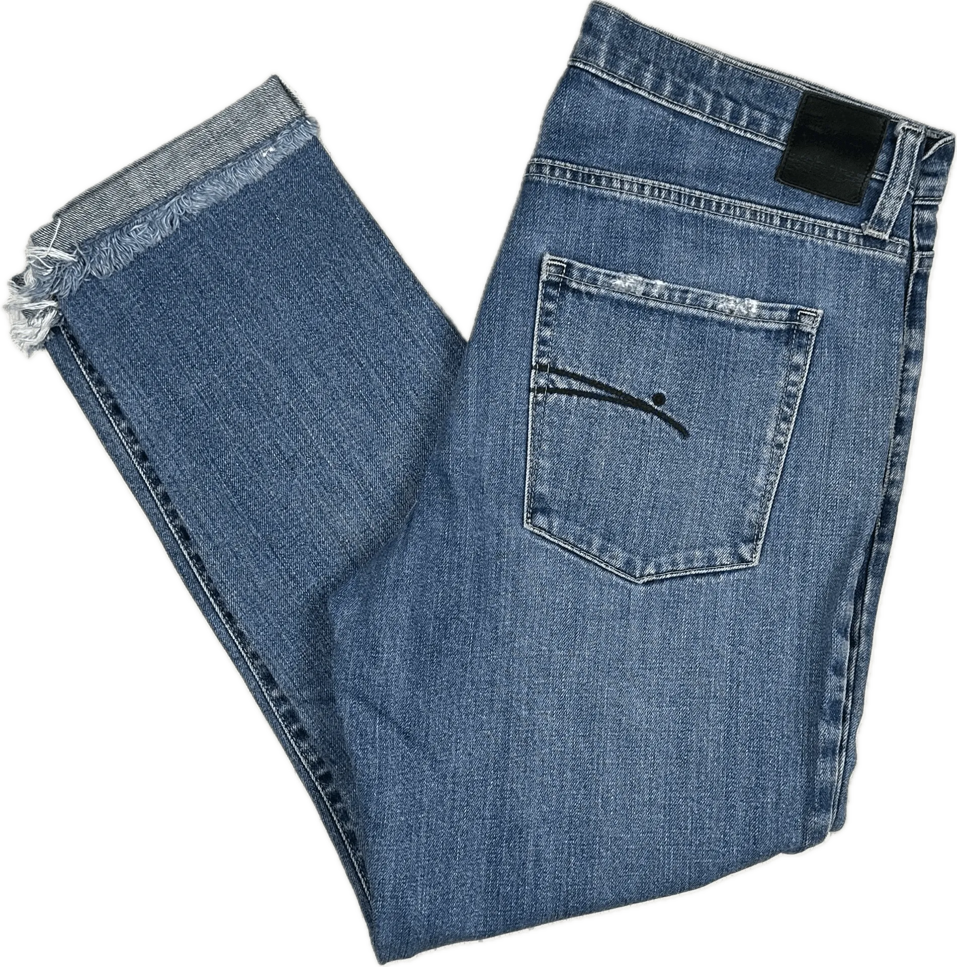 NOBODY 'Beau' Relaxed Fit Ripped Leg Jeans- Size 28