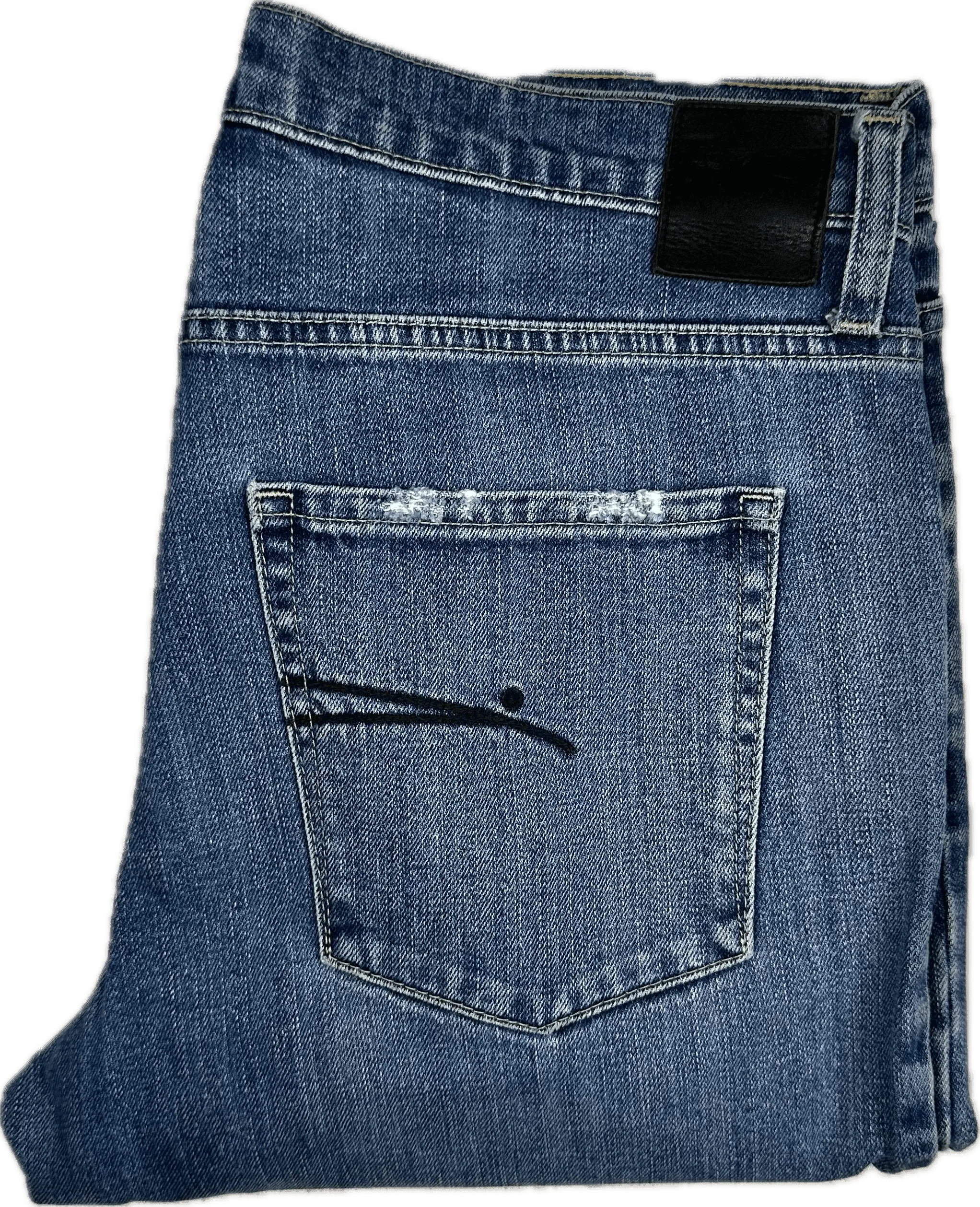 NOBODY 'Beau' Relaxed Fit Ripped Leg Jeans- Size 28