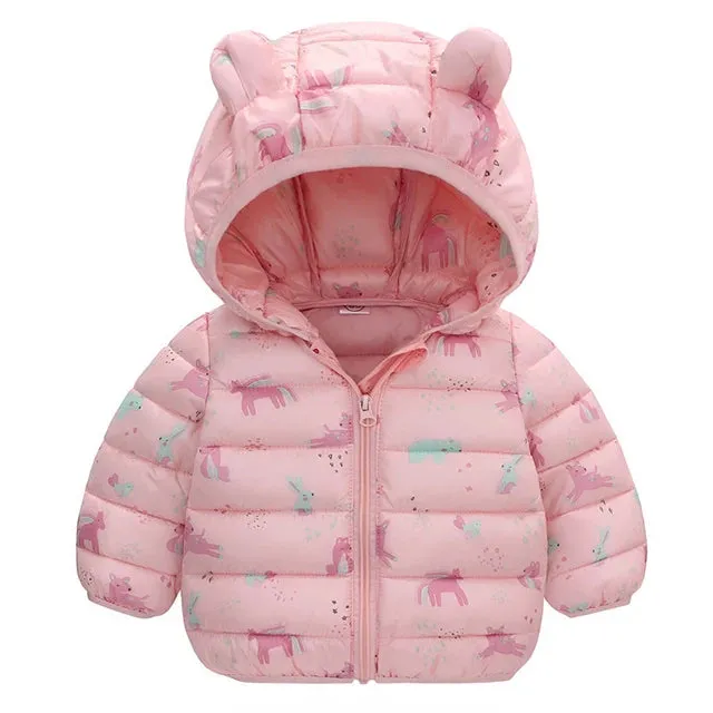 Winter Kids Thicken Jackets For Girls Coats Boys Jackets Plus Cashmere Jackets Toddler Hooded Outerwear Infant Children Clothes