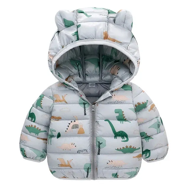 Winter Kids Thicken Jackets For Girls Coats Boys Jackets Plus Cashmere Jackets Toddler Hooded Outerwear Infant Children Clothes